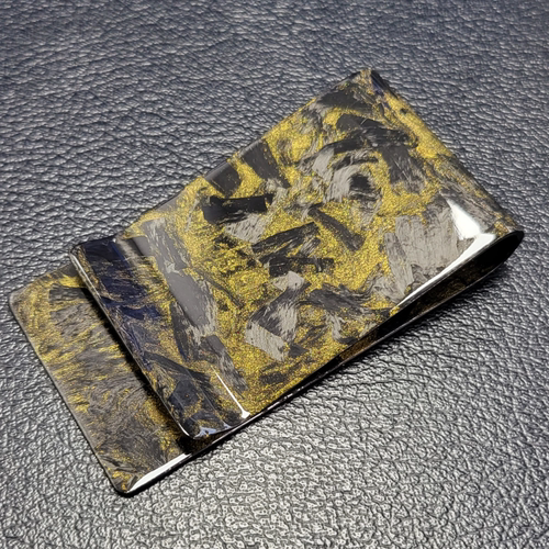 高颜值碳纤维票据夹超薄便携