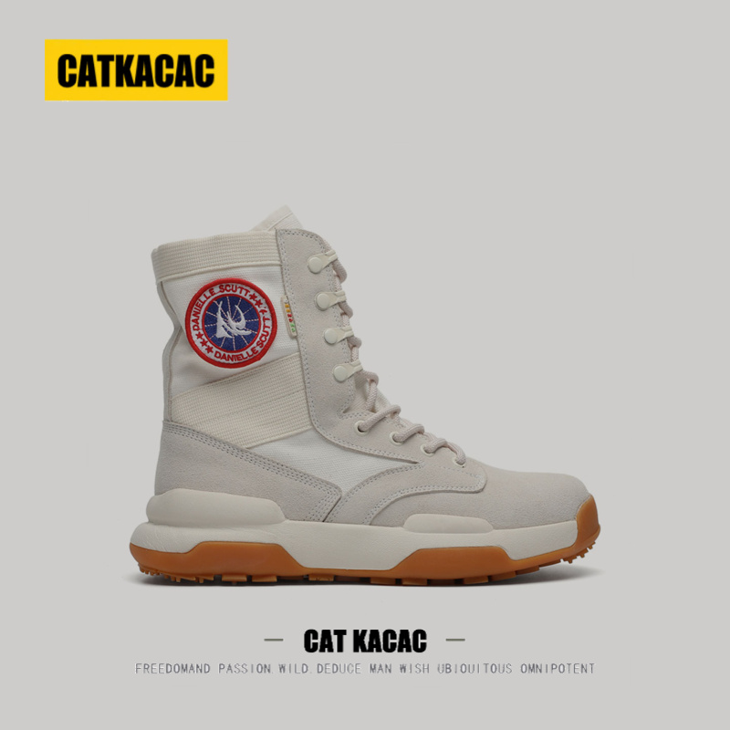 美国CATKACAC高帮马丁靴男款秋季2025新款复古男士战术工装沙漠靴