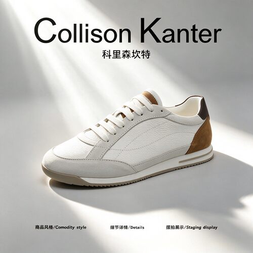 【真皮轻奢】CollisonKanter2026秋季高端阿甘鞋男老钱风德训板鞋
