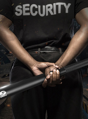 多功能LED铝合金手电筒强光棒球棒防身49cm长款安保手电