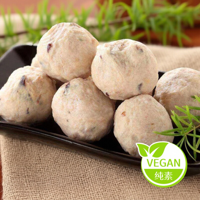 净素香菇丸子纯素食斋菜大豆蛋白