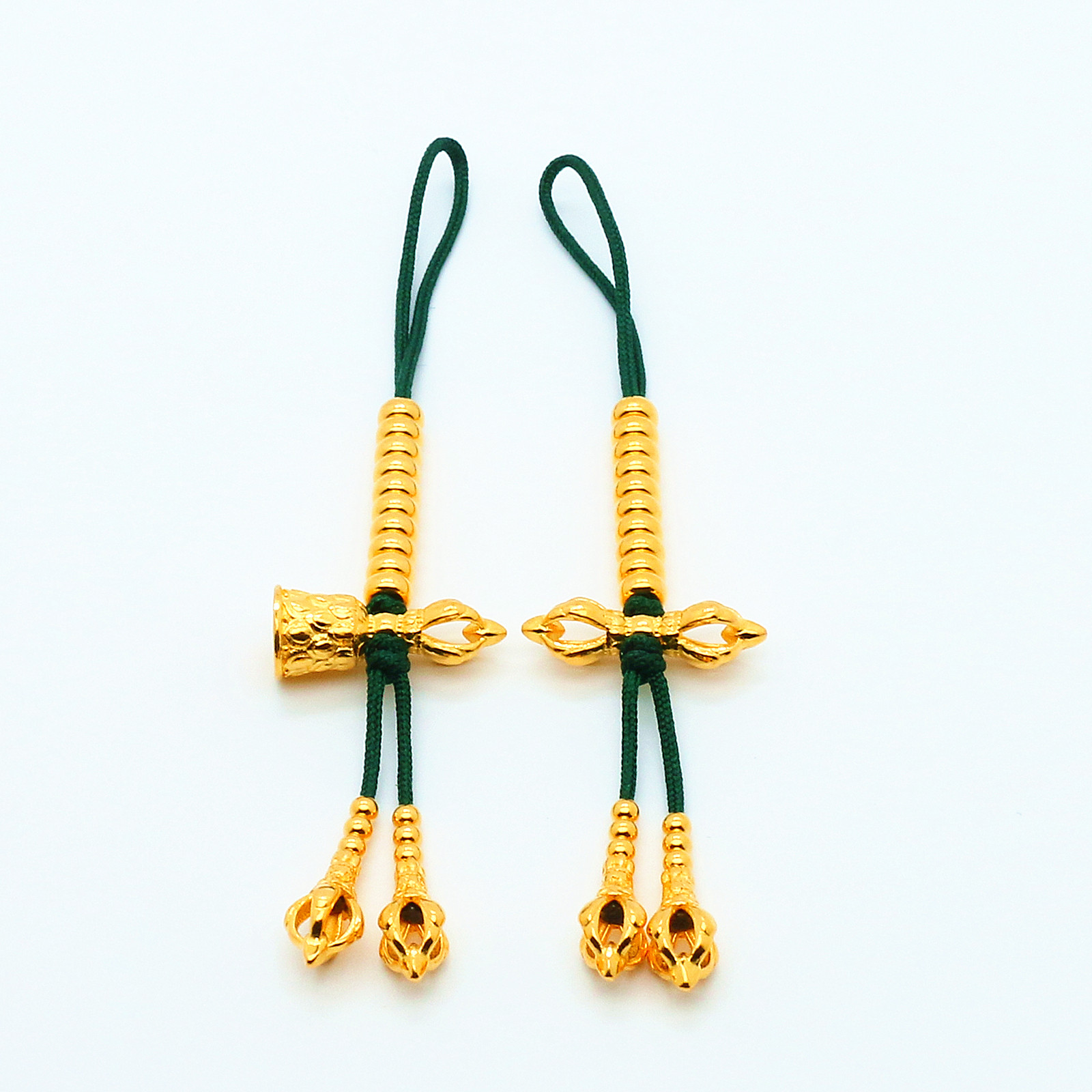 足金999纯黄金24k古法铸造实心铃杵大号计数器建议适配10mm珠108