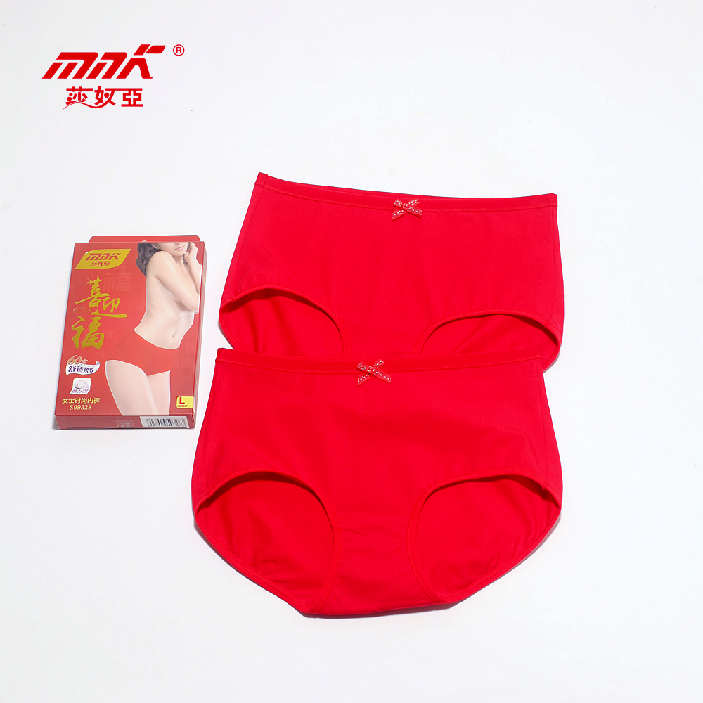 内裤女本命年红色新疆60S长绒棉