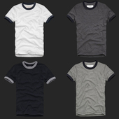 纯色男士 空白运动休闲纯棉圆领AF修身 短袖 夏装 t恤新款 男装 打底衫