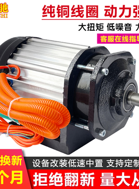 三轮车电机60V1500W油改电皮带轮减速中置无刷电机48V3000W控制器