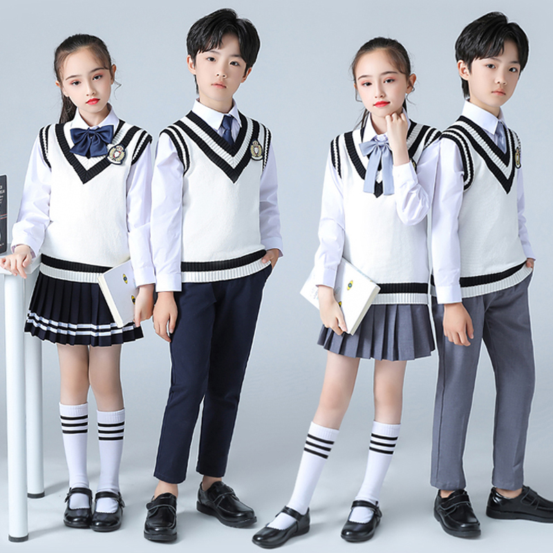 中小学生大合唱服装诗歌朗诵演出服儿童英伦风校服歌咏幼儿园园服