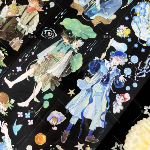 空物馆 林间奇遇 兔街子新款人物森系男孩子手帐pet胶带分装