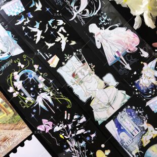 沉睡剧院 梦境巡游 梦幻人物搭配咕卡流麻滴胶手帐pet胶带分装