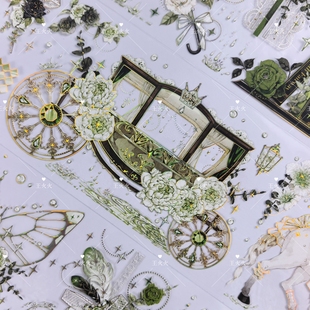 第九航道 OAT太太热门主题咕卡流麻滴胶手帐拼贴胶带 谧雨浣青