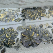 迷雾黑金樱 黑色烫金古铜花花咕卡流麻手帐PET胶带头盔自行车贴纸