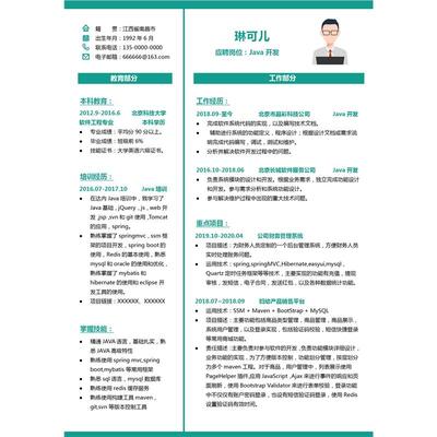 1400套java后端高端大气简历优质模板项目经验包装大高频厂简历题