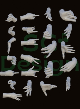 手部手指手掌手腕雕刻建模模型素材rhino/C4D//nomad/OBJ/zbrush