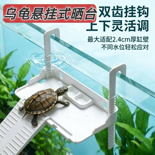乌龟爬台鱼缸晒台浮岛水