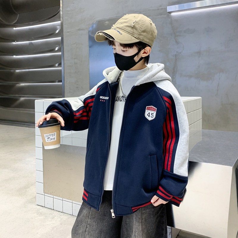 日本JGYP2026新款儿童男童春秋外套中大童加绒棒球服男孩加厚冬季