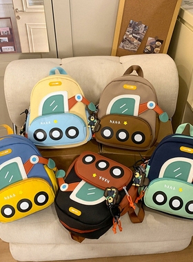 日本JGYPDM 2026新款卡通可爱挖掘机小背包轻便护脊幼儿园书包男