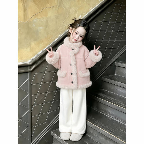 日本JGYP2026新款女童羊羔毛外套