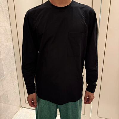 lululemon pique 男士珠地超宽松剪裁长袖T恤