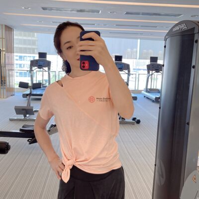 Lululemon LA Relaxed Tee 休闲运动 露肩系带T恤