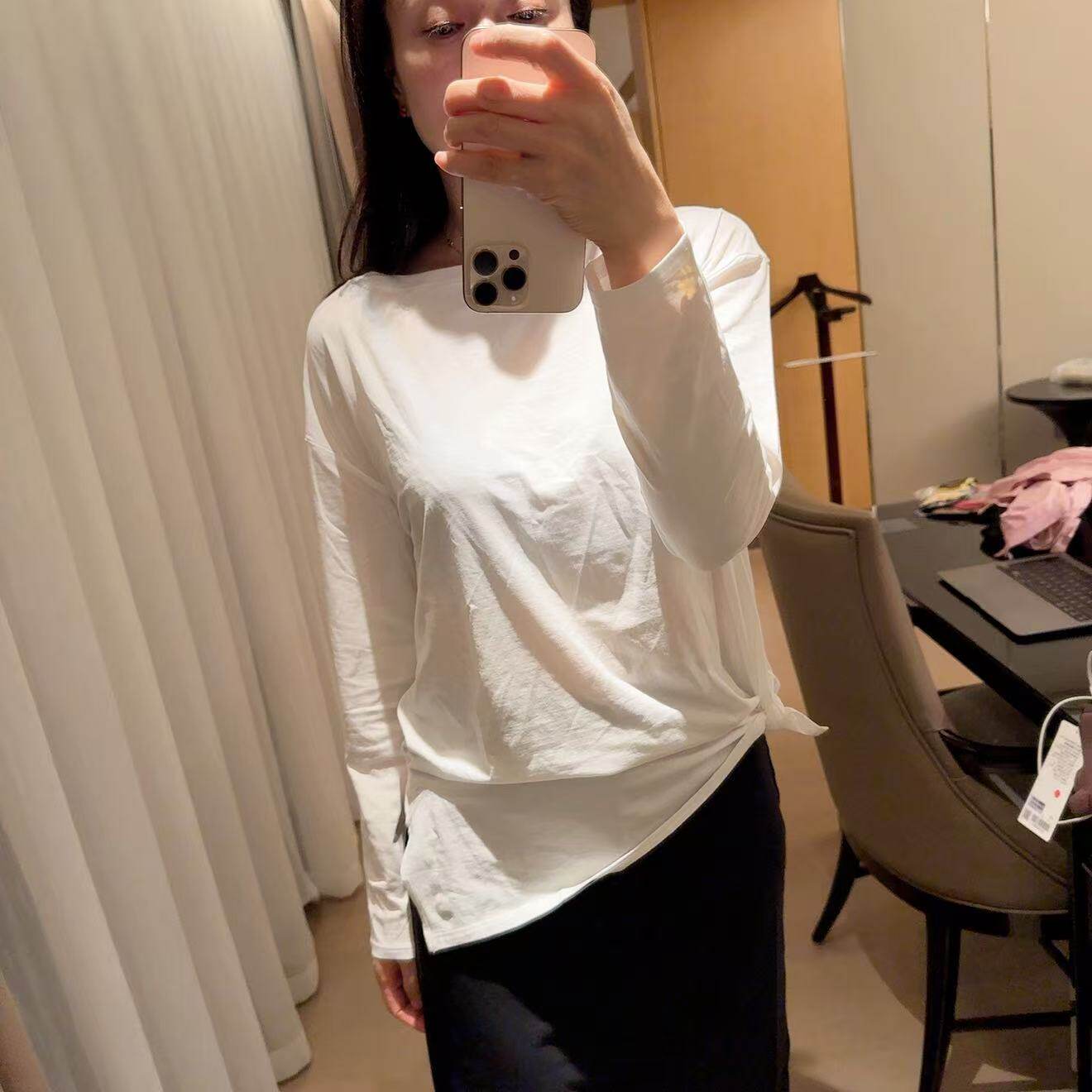 lululemon relaxed-fit 女士宽松剪裁船型领口长袖T恤