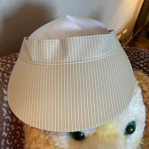 lululemon striped wide brim visor 女士防晒帽