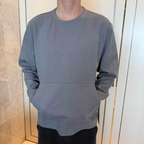 lululemon textured spacer 男士纹理圆领套头衫