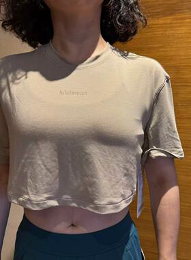 lululemon jersey 女士训练加短款平纹针织短袖T恤