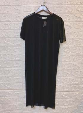 加拿大潮牌 Aritzia Wilfred Free 黑色薄纱款 连衣长裙