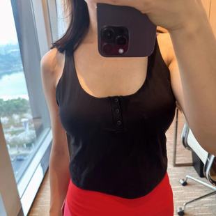 lululemon align ribbed henley tank 亨利背心 含胸垫