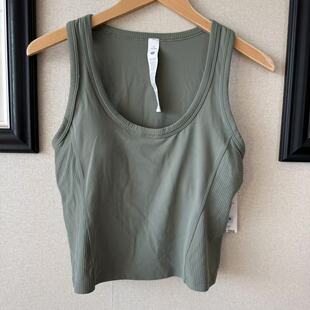lululemon smooth and ribbed nulu 女士低圆领运动背心 含胸垫