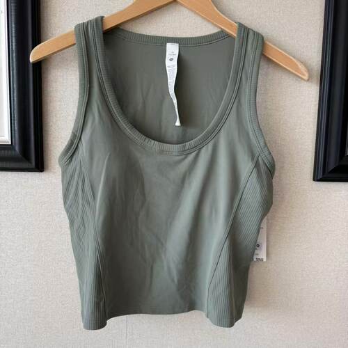lululemon smooth and ribbed nulu 女士低圆领运动背心 含胸垫