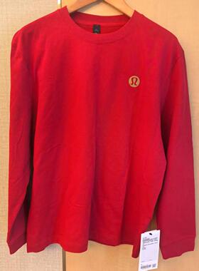 lululemon heavyweight 男士高克重棉质针织长袖T恤*新年款