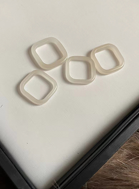 和田玉冰底白玉藕粉双色冰粉色时尚方戒女玉戒指吊坠