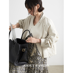 新款 复古机车服立领皮衣夹克短外套 Passion About