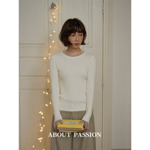 Passion 针织衫 喇叭袖 高级感网纱拼接修身 About