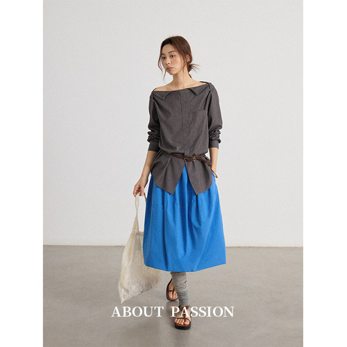 About Passion · 简约后松紧宽松花苞半裙