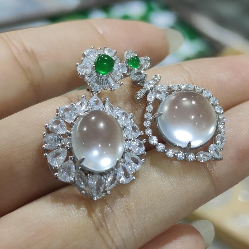 精品天然翡翠冰种起光项链