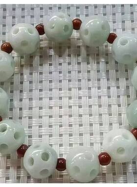 翡翠镂空路路通个性简约手串