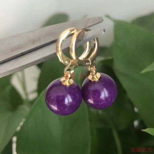 精品南非舒俱来帝王紫转运珠耳坠