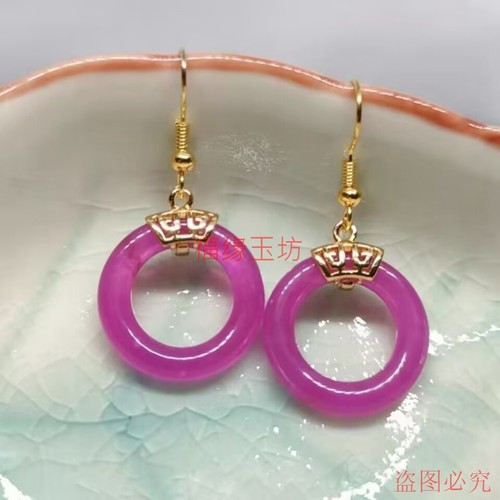 2023新款天然舒俱来玉石耳环