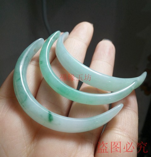 缅甸天然老坑a货翡翠冰种飘绿花手牌diy玉配件手链项链配饰民族风