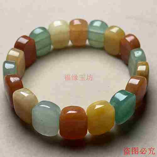 天然手牌绿色男女款东陵玉