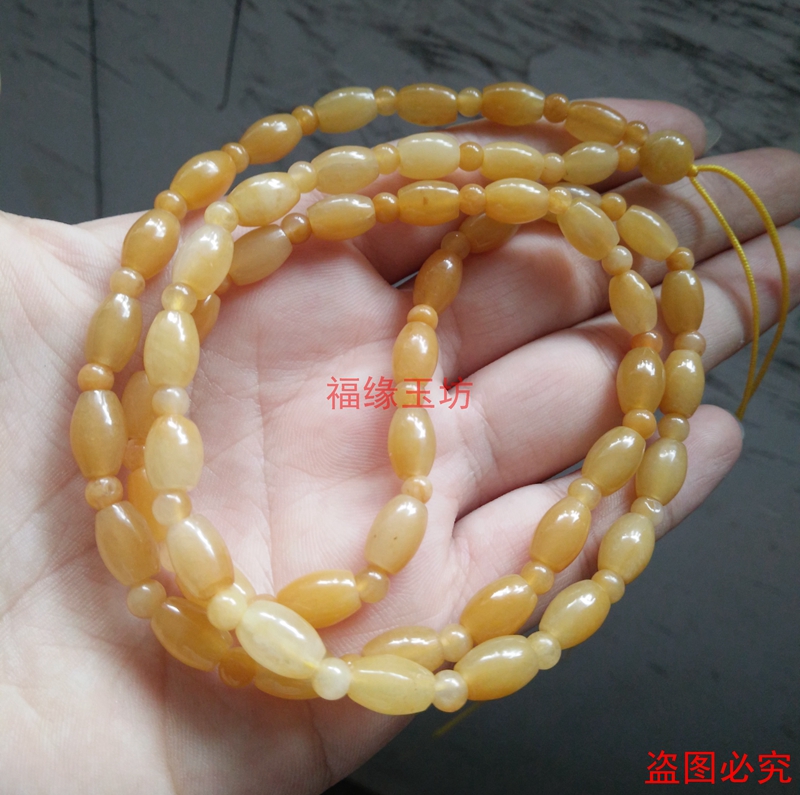 玉珠项链绳吊坠挂绳玉佩绳吊坠绳手工编织毛衣链新疆金丝玉黄龙玉