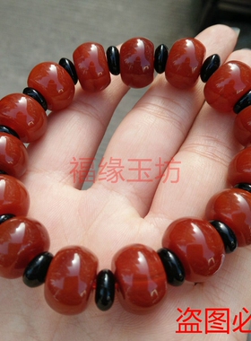 云南红玛瑙满肉凉山手链串新品