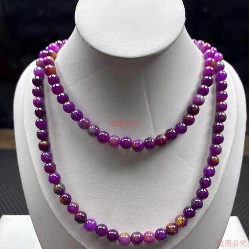 紫舒俱来6-12mm108颗圆珠链颈饰