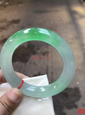 缅甸玉翡翠手镯飘花珠宝玉器