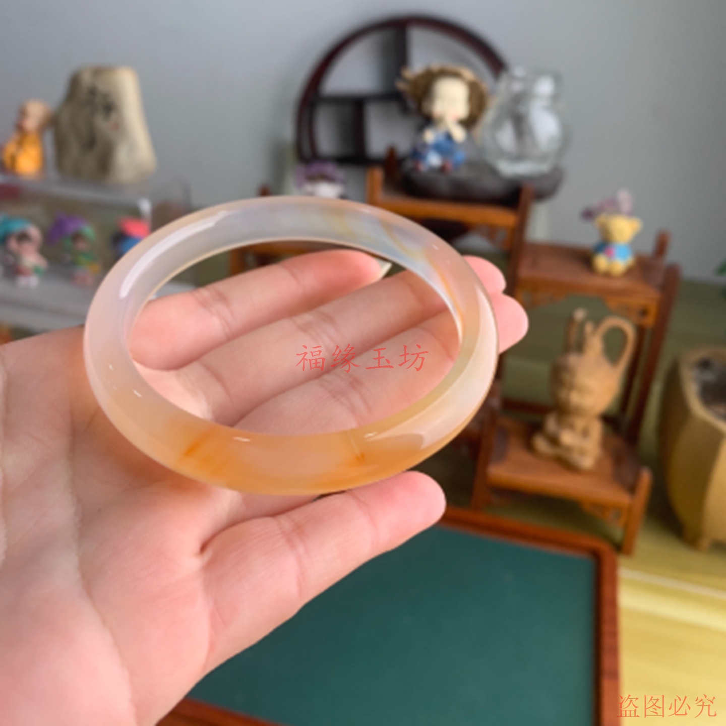 爆款精品冰种玛瑙俏色玉髓手镯