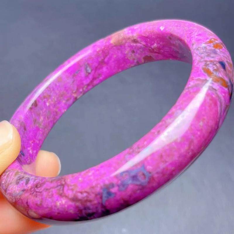 精品天然舒俱来手镯南非原矿老坑料帝王皇家紫玉镯子女款