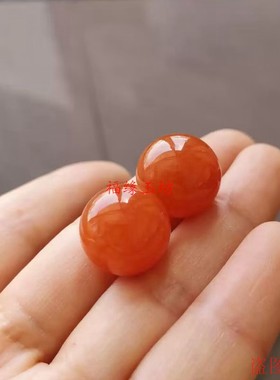 翡翠冰糯种红翡圆珠子散珠