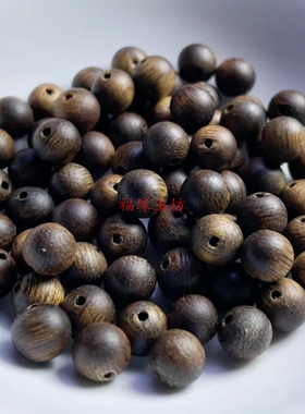 莺歌绿奇楠沉香木圆珠散珠DIY
