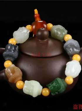 一念成佛男款手串天然和田玉